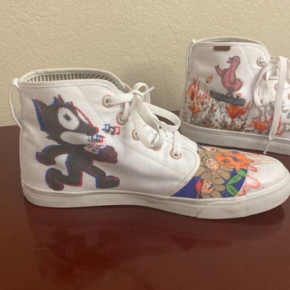 👟🛹BANGS ONE OF KIND HIGH-TOPS SKATE DESIGN SHOES 👞 - Picture 7 of 13